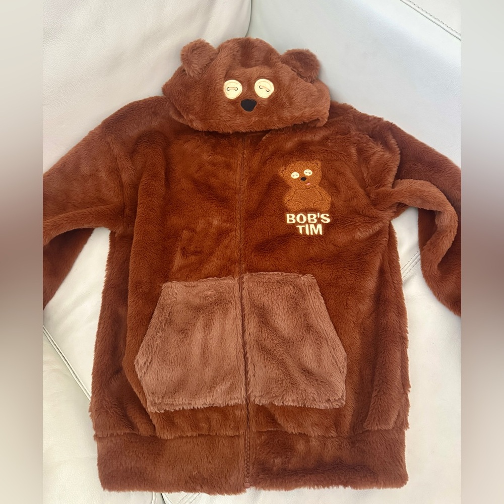Universal Studios Japan USJ minion Tim Bear Faux Fur Fleece 🐻 Jacket/ hoodie